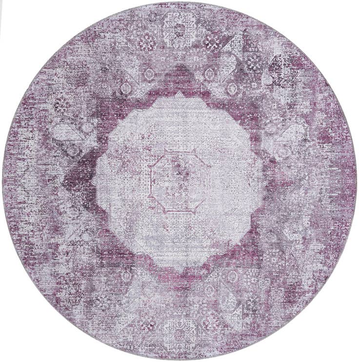 Detail image of 6' x 6' Washable Yara Round Rug