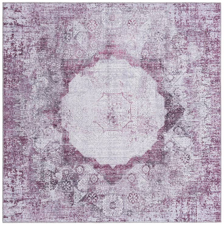 Detail image of 5' x 5' Washable Yara Square Rug