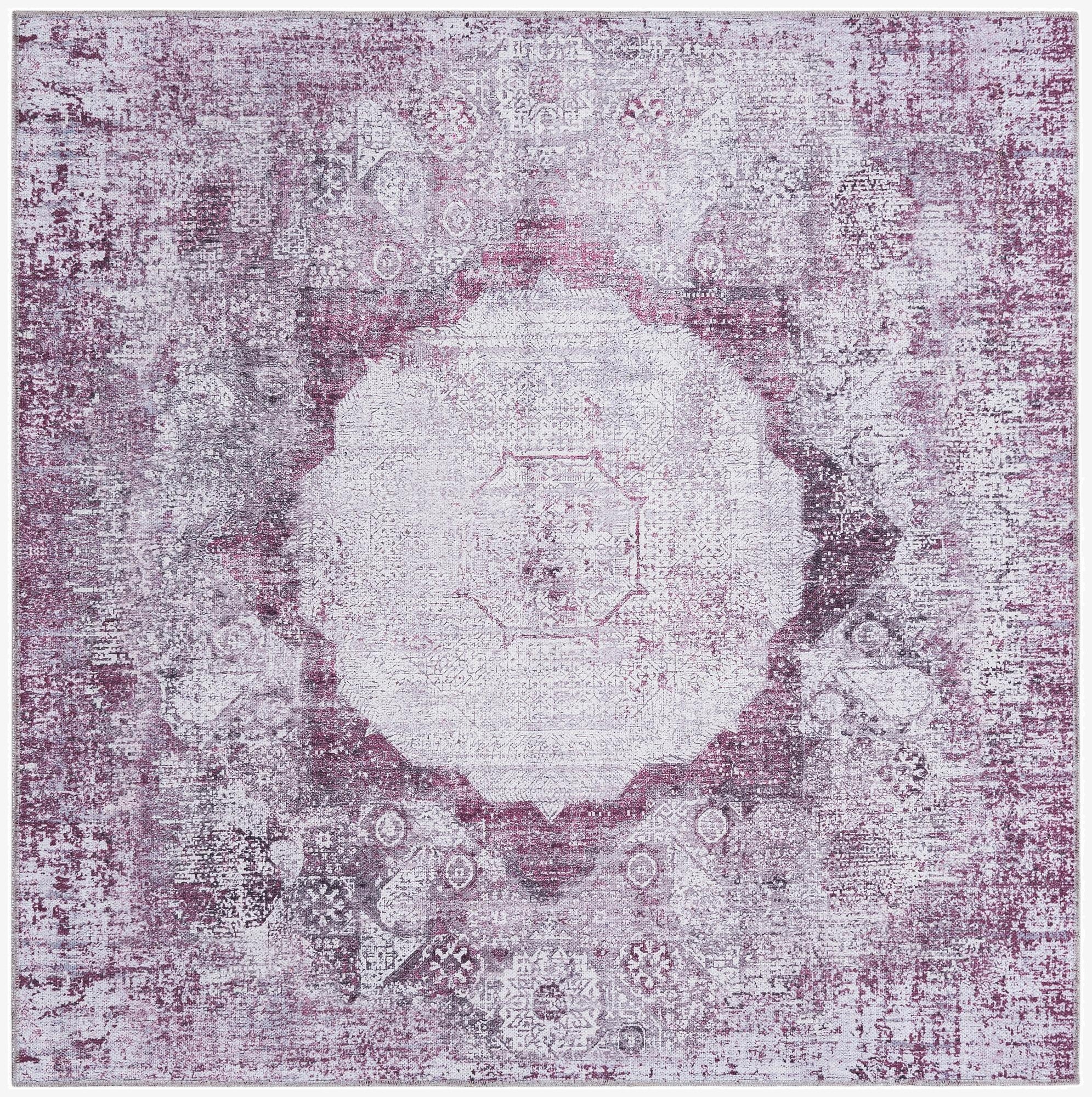 Primary image 5' x 5'  Washable Yara Square Rug