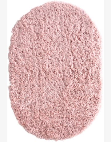 Pink Lace Infinity Shag Oval Rug