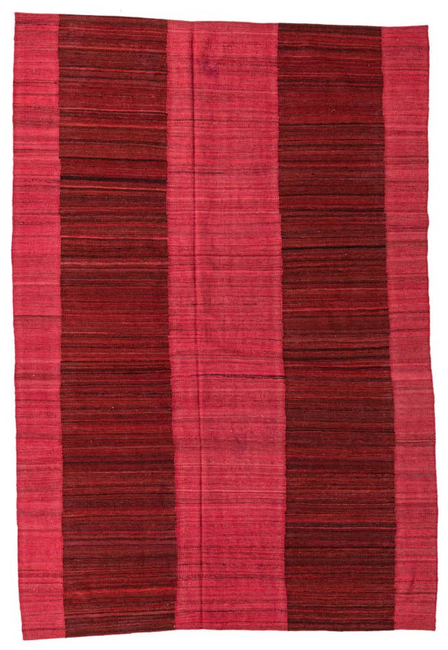 Detail image of 6' 6 x 9' 7 Hand Woven Kilim Modern Wool Rug