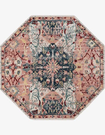 Pink Charleston Octagon Rug