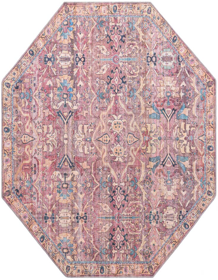 Detail image of 7' 10 x 7' 10 Washable Nostalgia Octagon Rug