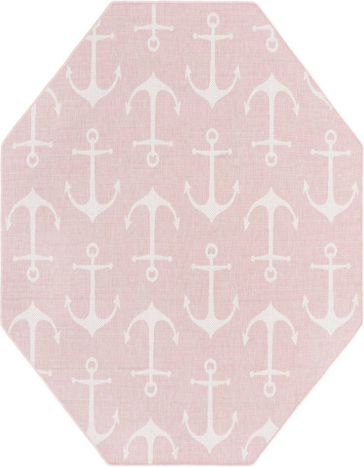 Detail image of 7' 10 x 7' 10 Easy-Clean Coastal Indoor / Outdoor Octagon Rug