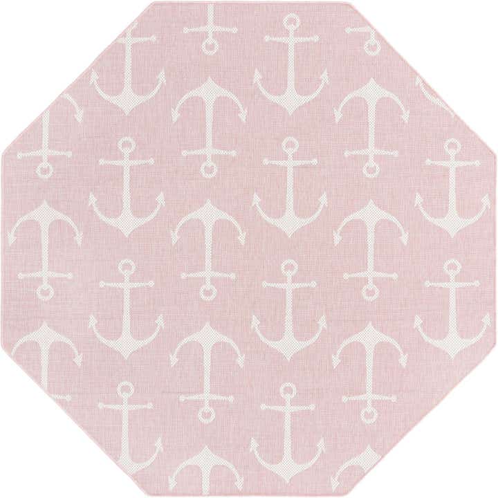 7' 10 x 7' 10 Easy-Clean Coastal Indoor / Outdoor Octagon Rug