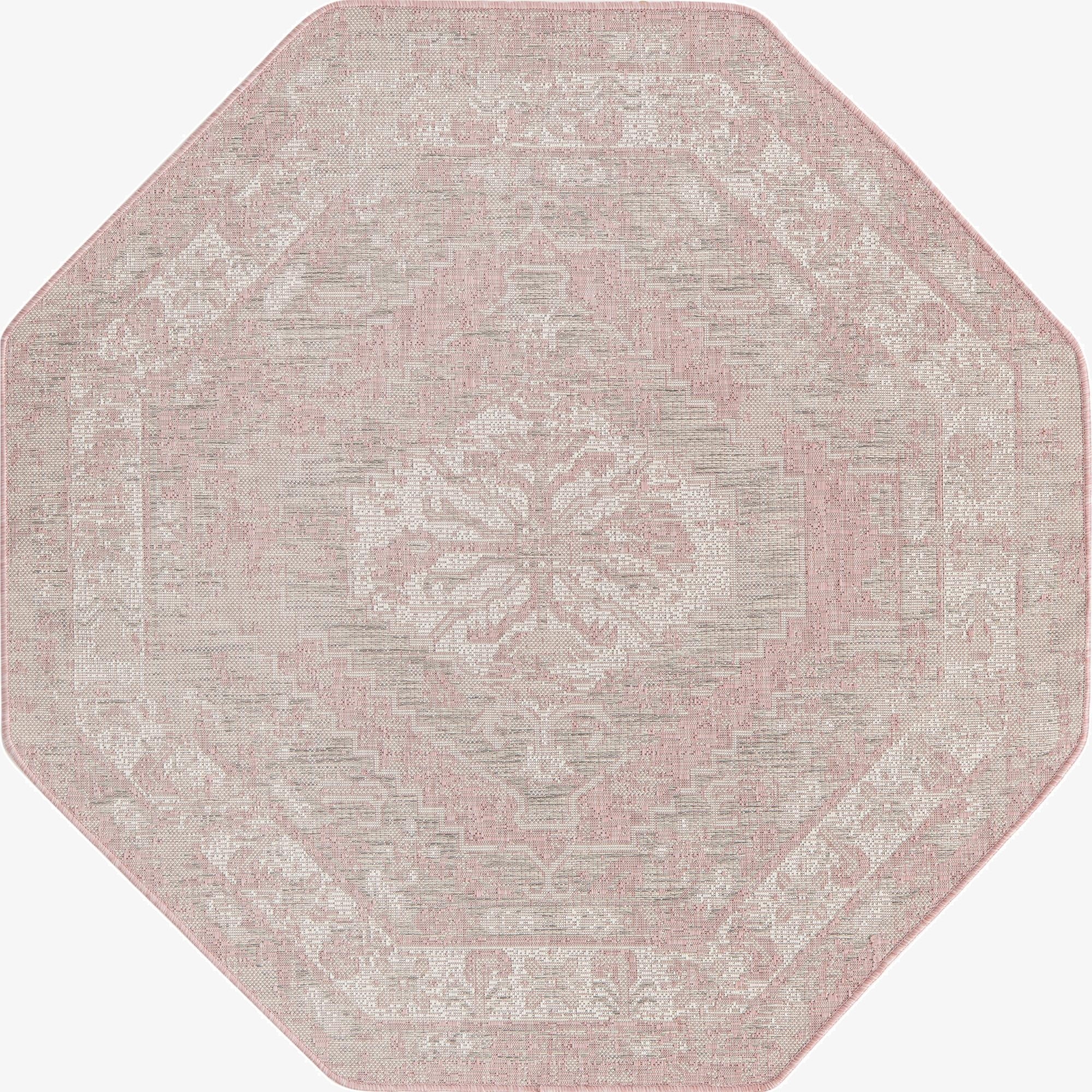Primary image 5' 3 x 5' 3  Washable Traditional Indoor / Outdoor Octagon Rug