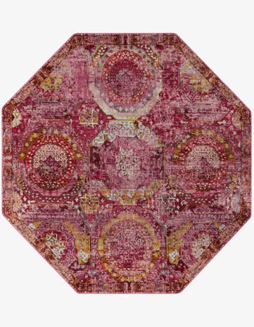 Pink Santiago Octagon Rug