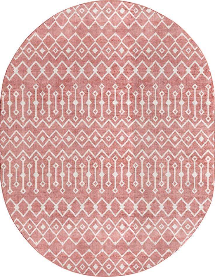 Detail image of 8' x 10' Bohemian Trellis Oval Rug