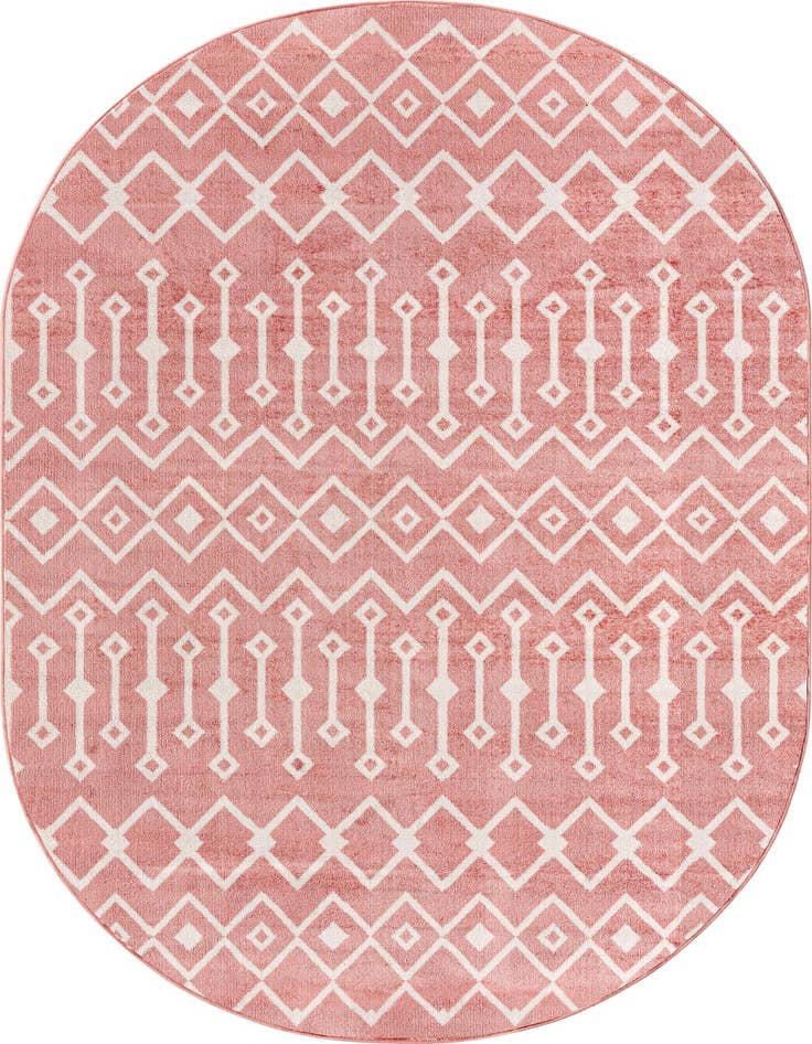 Detail image of 5' 3 x 8' Bohemian Trellis Oval Rug
