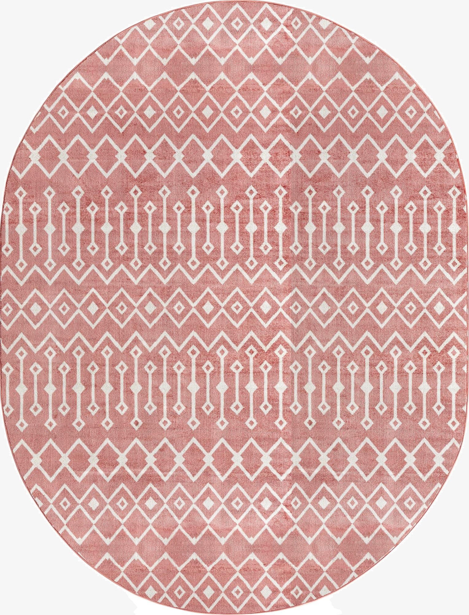 8' x 10' Bohemian Trellis Oval Rug