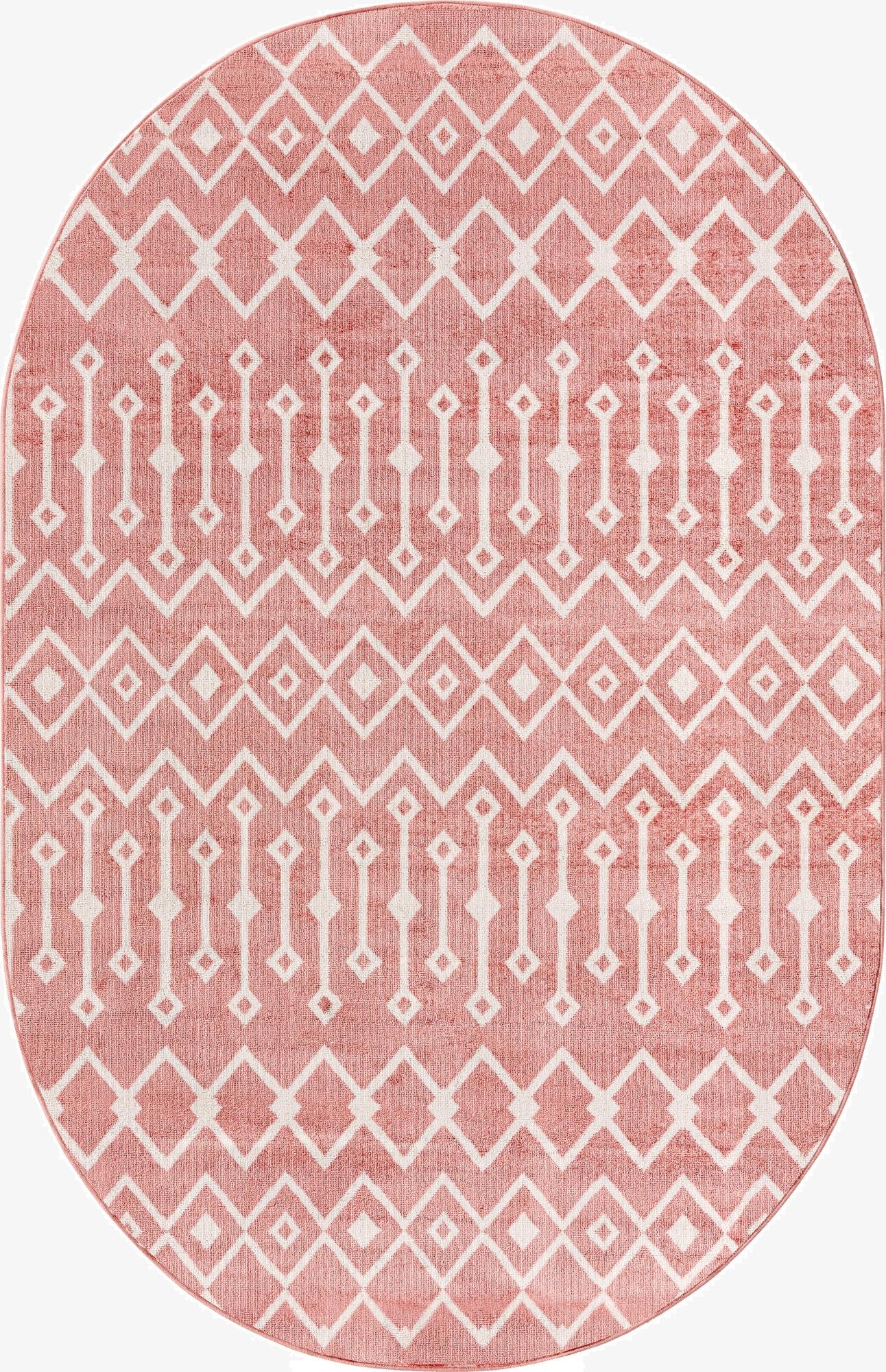 5' 3 x 8' Bohemian Trellis Oval Rug