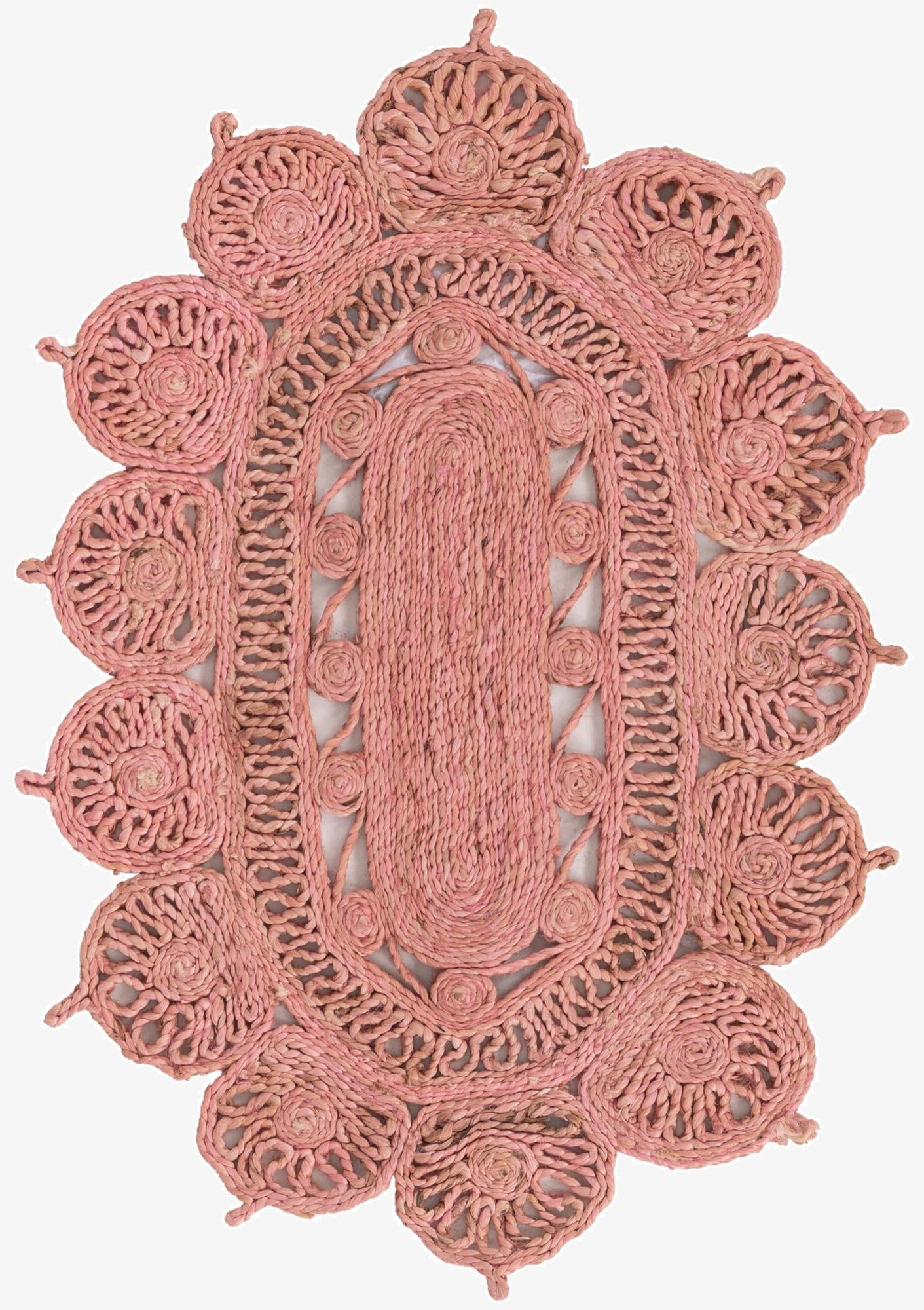 Primary image 2' x 3' 1  Hand Braided Jute Oval Rug