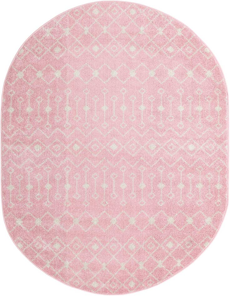 Detail image of 5' 3 x 8' Moroccan Trellis Oval Rug