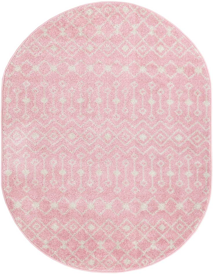 Detail image of 4' x 6' Moroccan Trellis Oval Rug