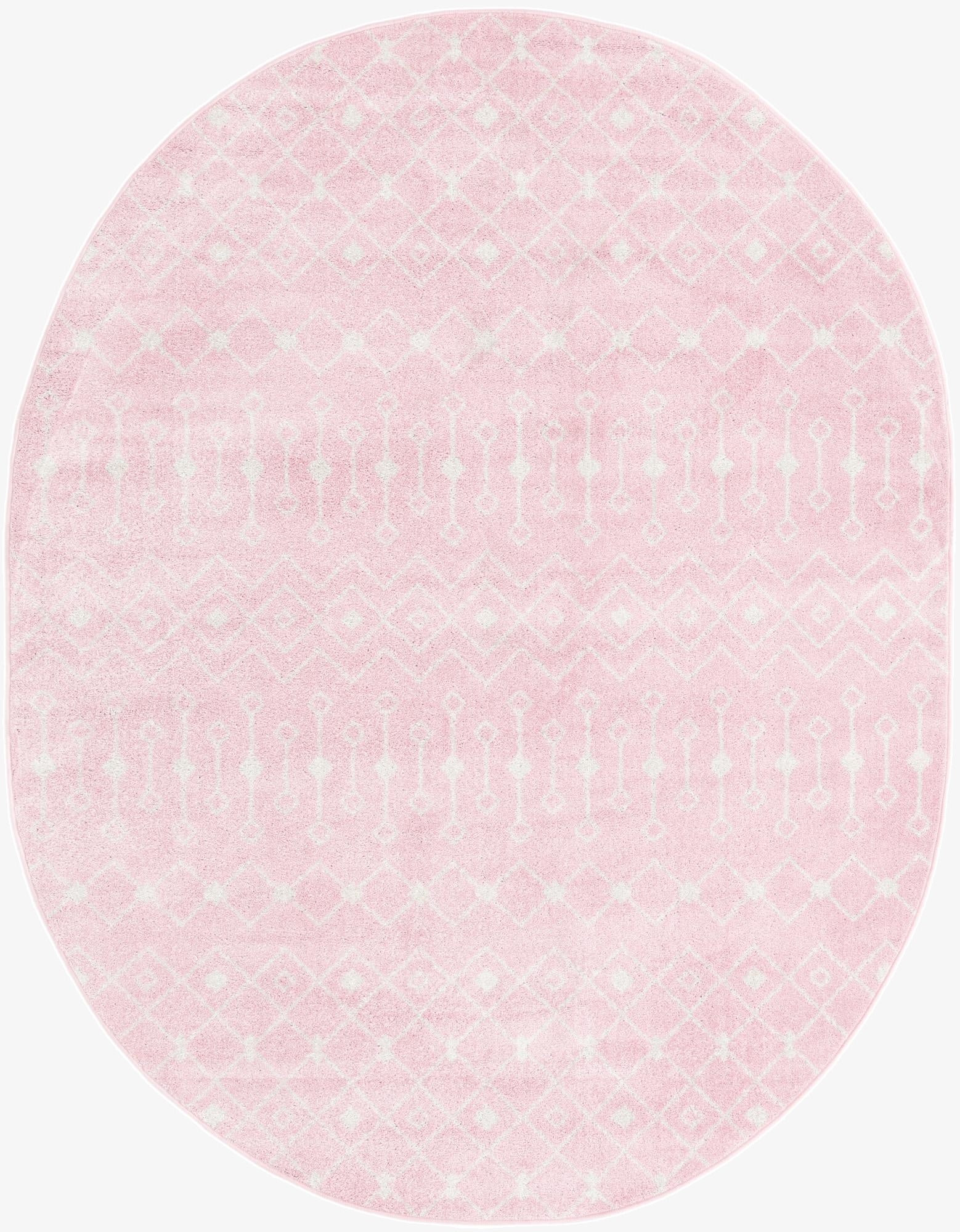 Primary image 7' 10 x 10' Moroccan Trellis Oval Rug