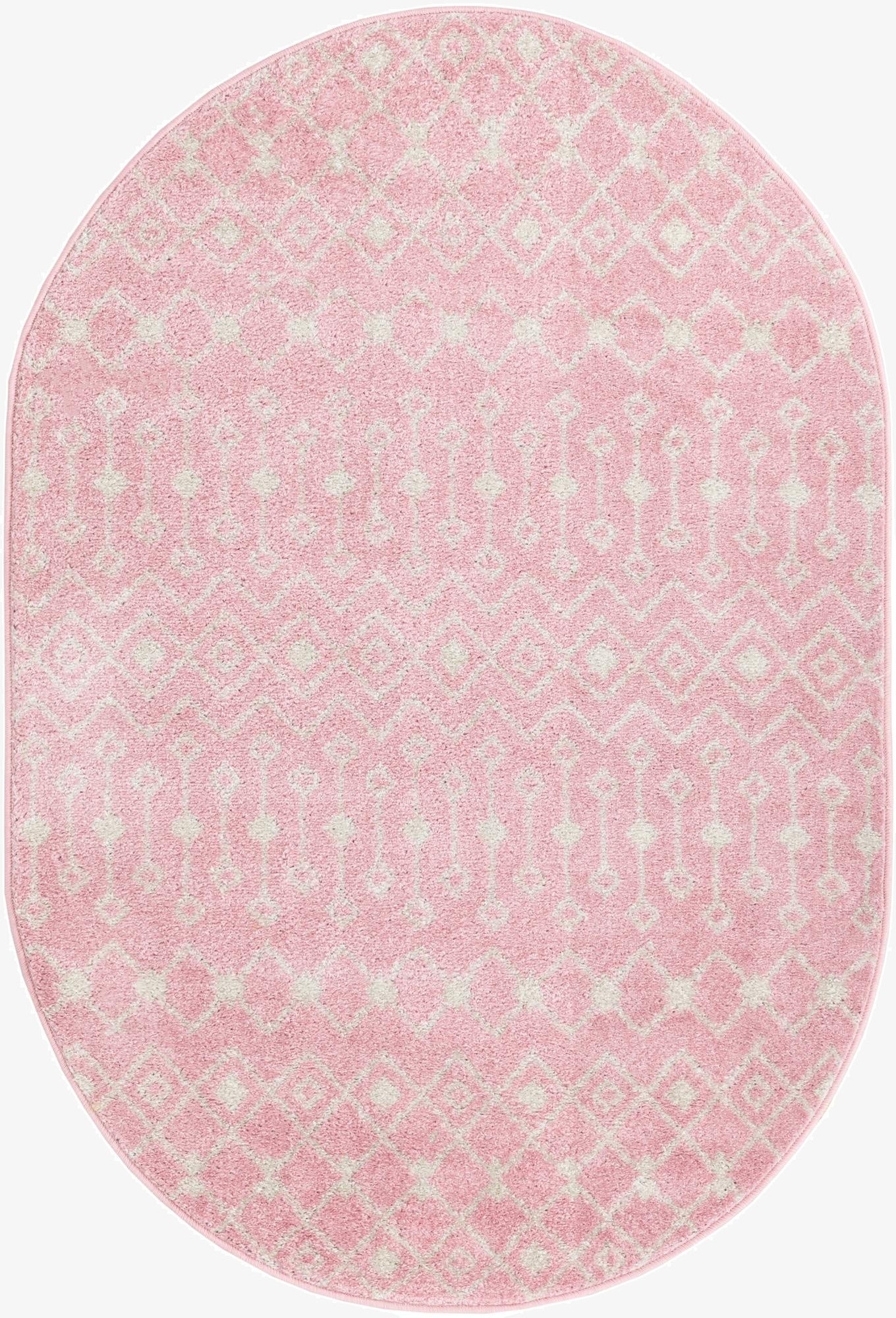 Primary image 4' x 6' Moroccan Trellis Oval Rug