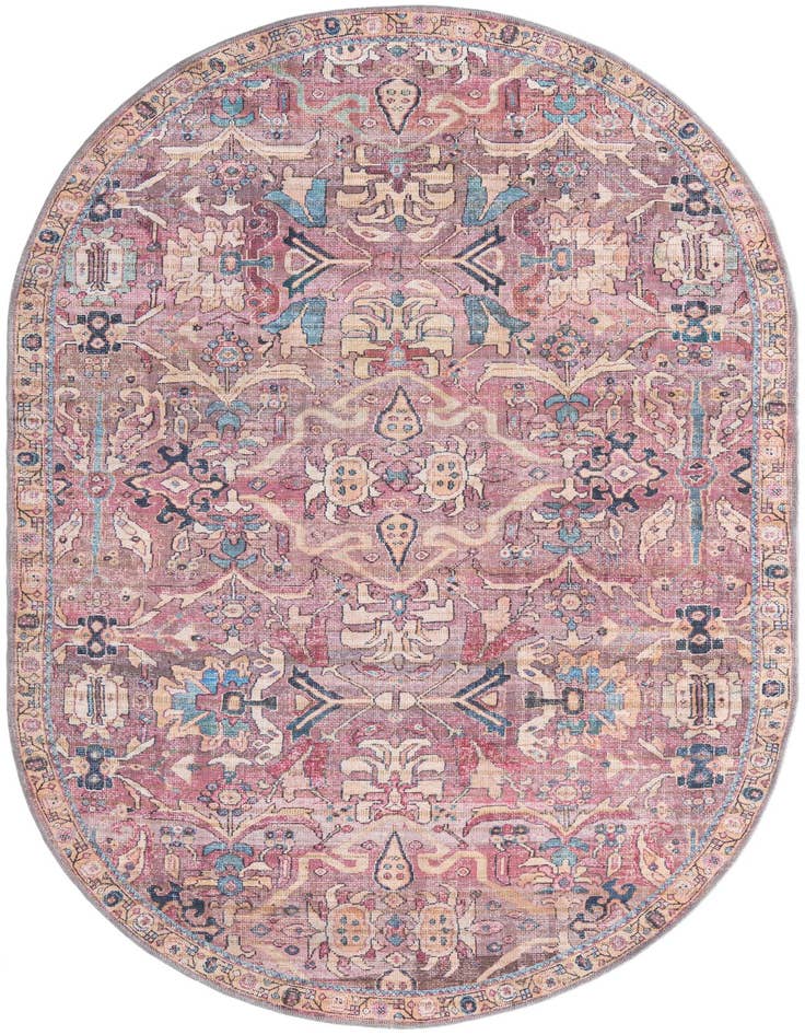 Detail image of 5' 3 x 8' Washable Nostalgia Oval Rug