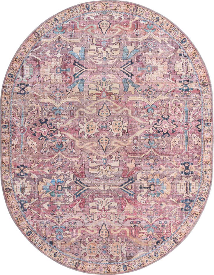Detail image of 7' 10 x 10' Washable Nostalgia Oval Rug