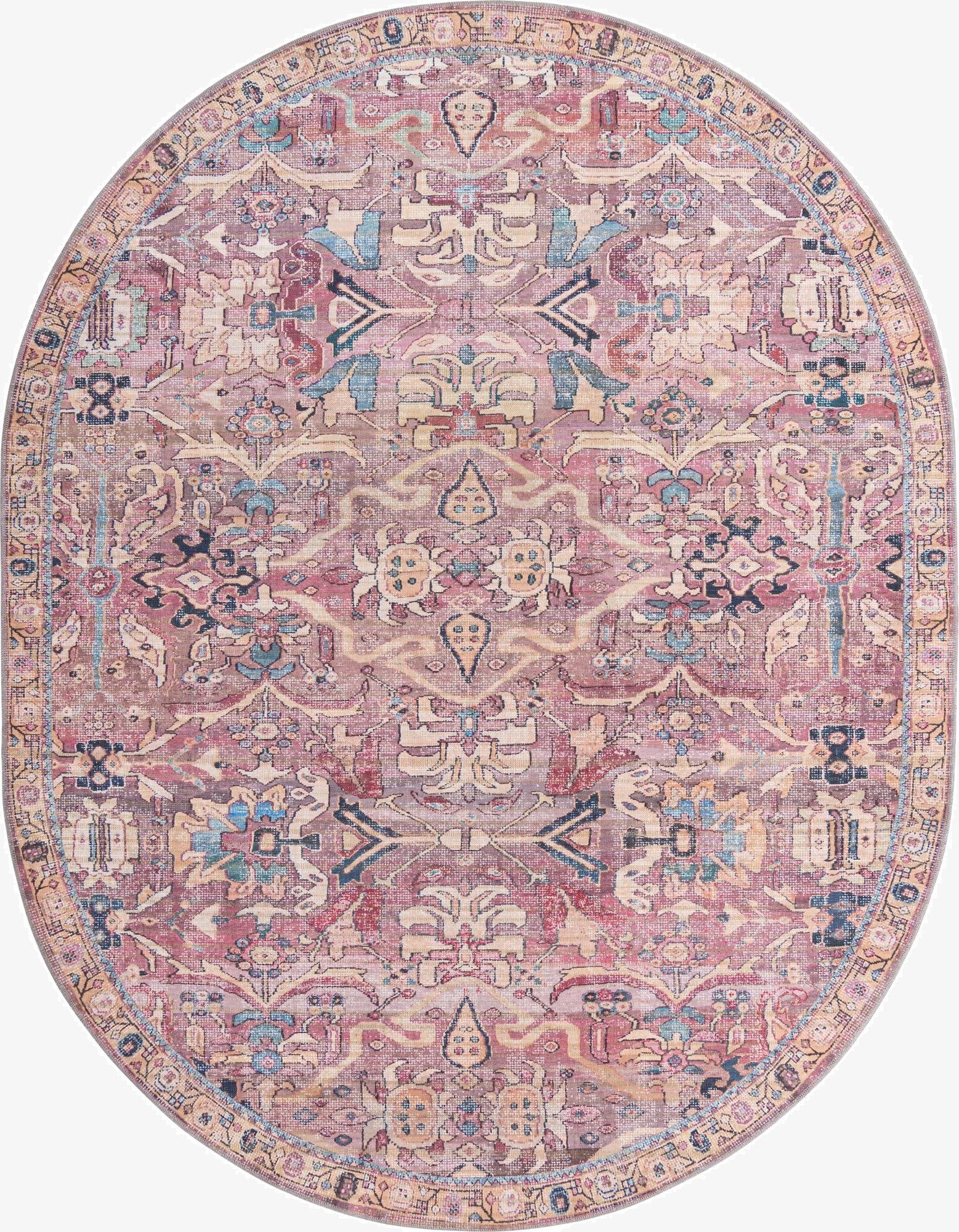 Primary image 7' 10 x 10'  Washable Nostalgia Oval Rug