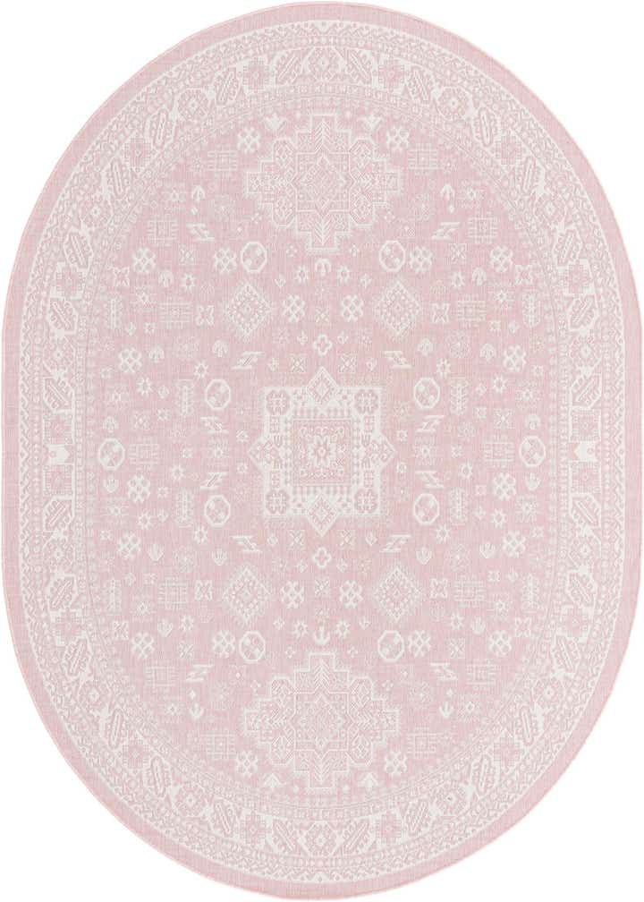 7' 10 x 10' Easy-Clean Aztec Indoor / Outdoor Oval Rug