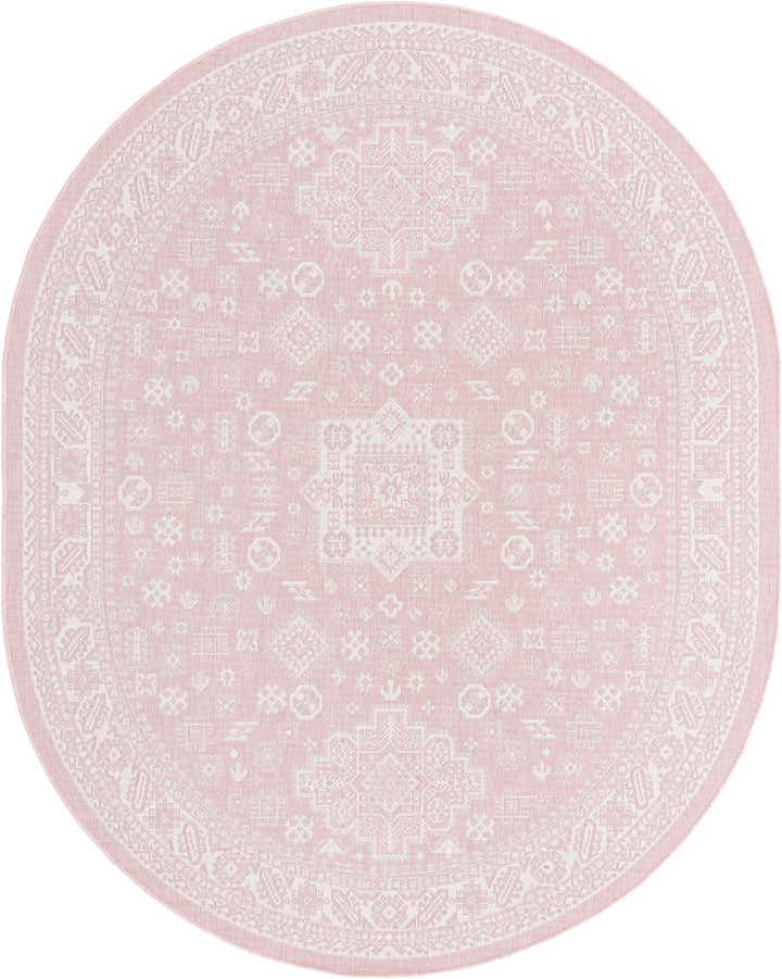 7' 10 x 10' Easy-Clean Aztec Indoor / Outdoor Oval Rug