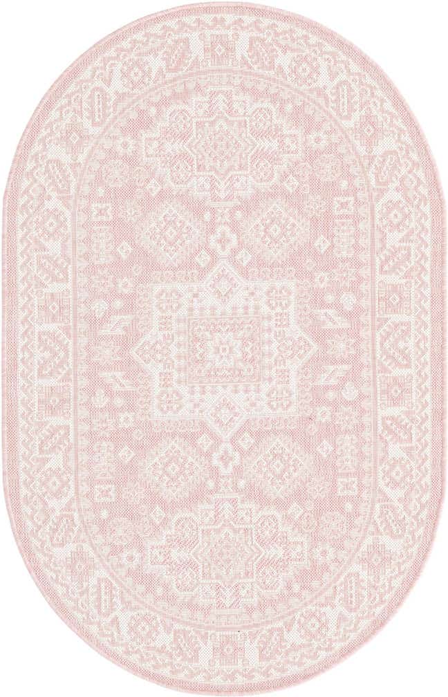 3' x 5' 3 Easy-Clean Aztec Indoor / Outdoor Oval Rug