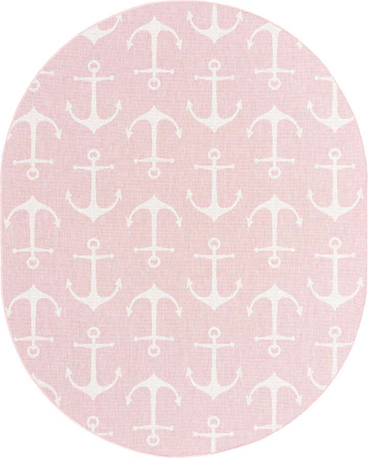 7' 10 x 10' Easy-Clean Coastal Indoor / Outdoor Oval Rug