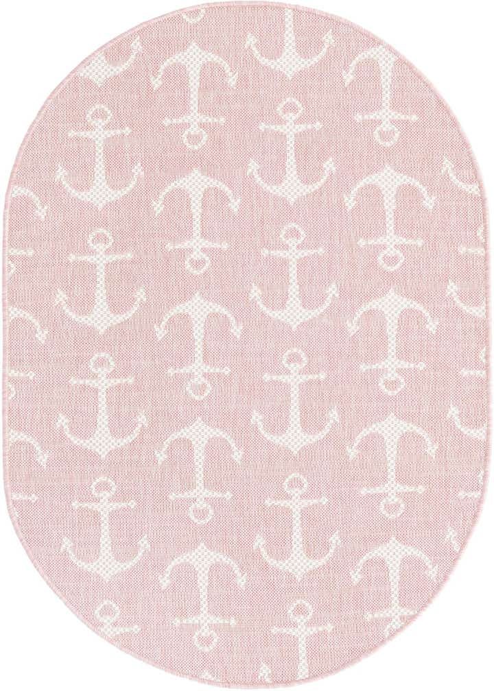 3' x 5' 3 Easy-Clean Coastal Indoor / Outdoor Oval Rug