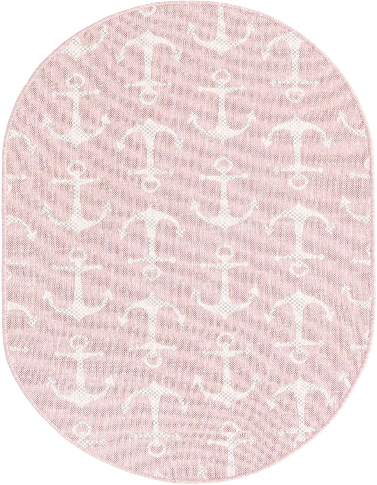 3' x 5' 3 Easy-Clean Coastal Indoor / Outdoor Oval Rug
