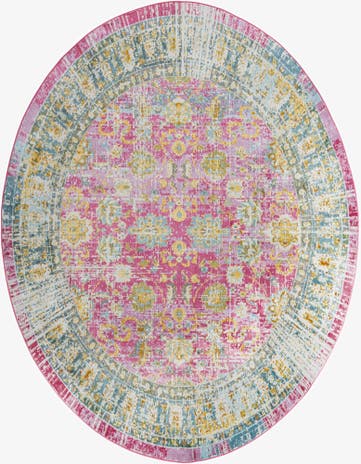 Pink Paragon Oval Rug