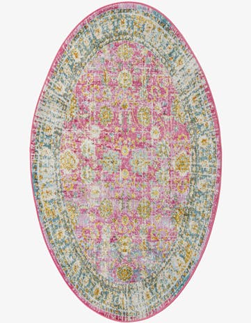 Pink Paragon Oval Rug