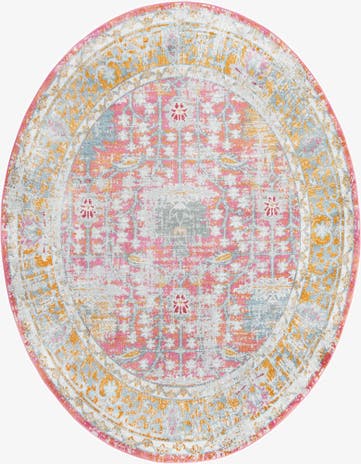 Pink Paragon Oval Rug