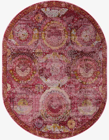 Pink Santiago Oval Rug