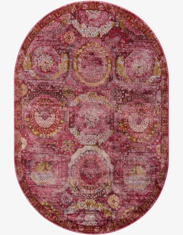 Pink Santiago Oval Rug