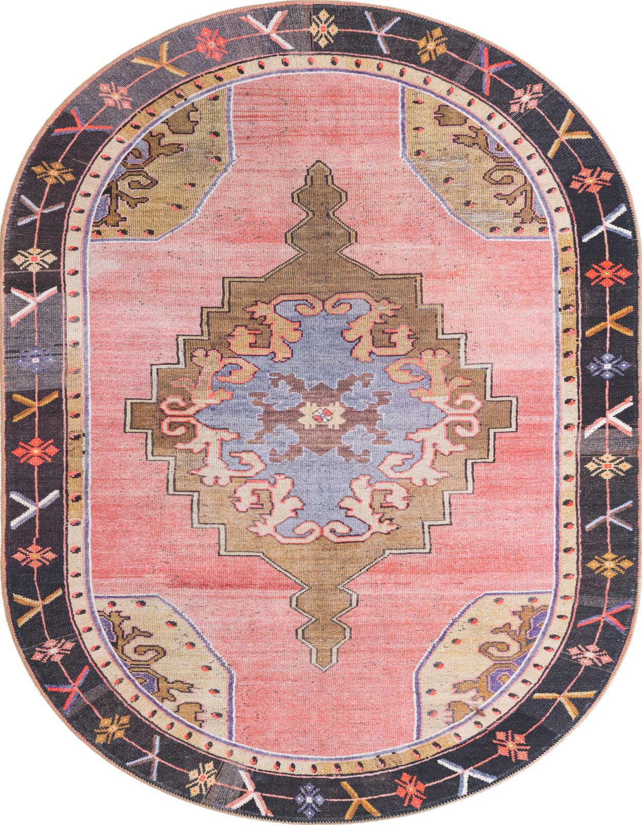 5' x 8' Washable Timeless Oval Rug