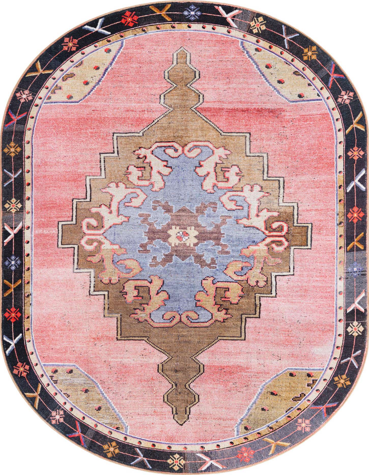 7' 6 x 10' 6 Washable Timeless Oval Rug