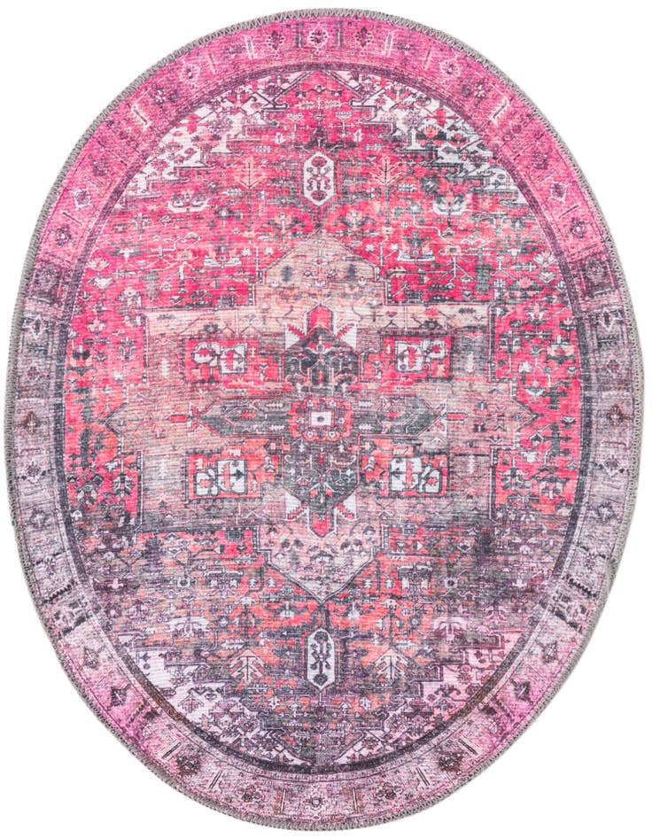 Detail image of 2' x 3' Washable Timeless Oval Rug
