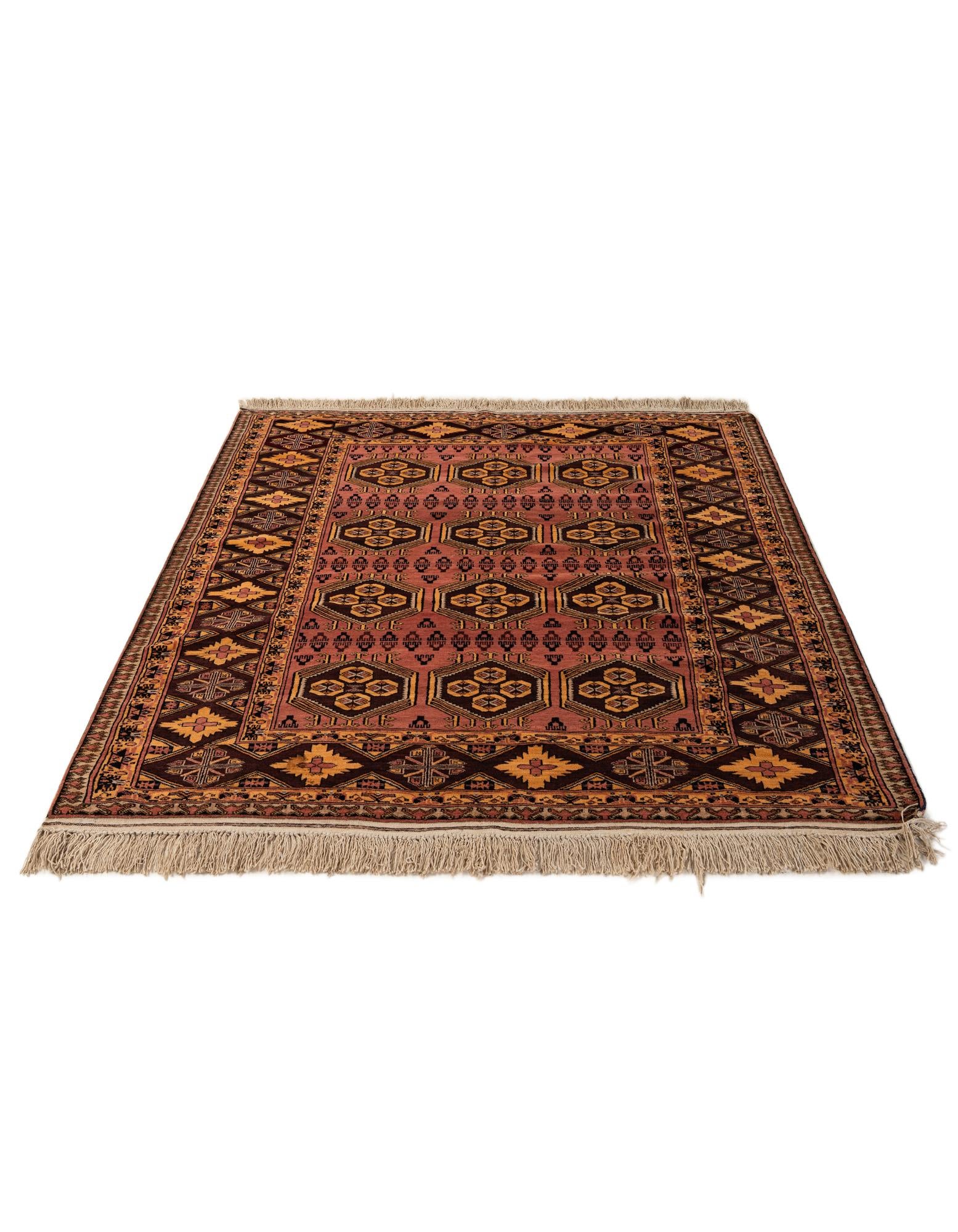 4' 11 x 6' 4 Hand Knotted Anatolian Oriental Wool Rug