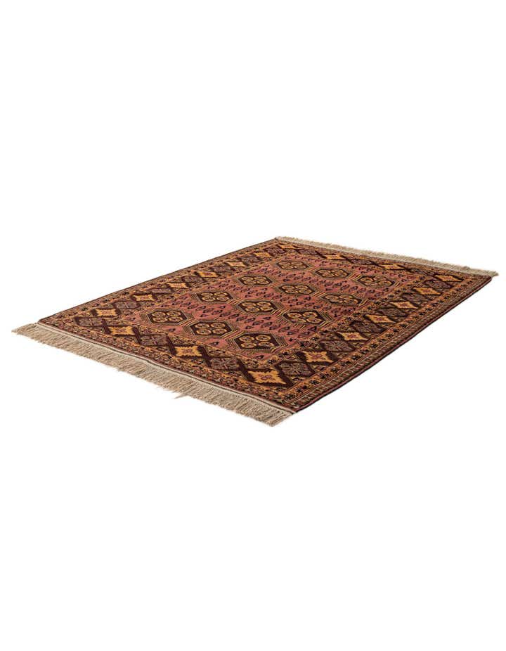 4' 11 x 6' 4 Hand Knotted Anatolian Oriental Wool Rug