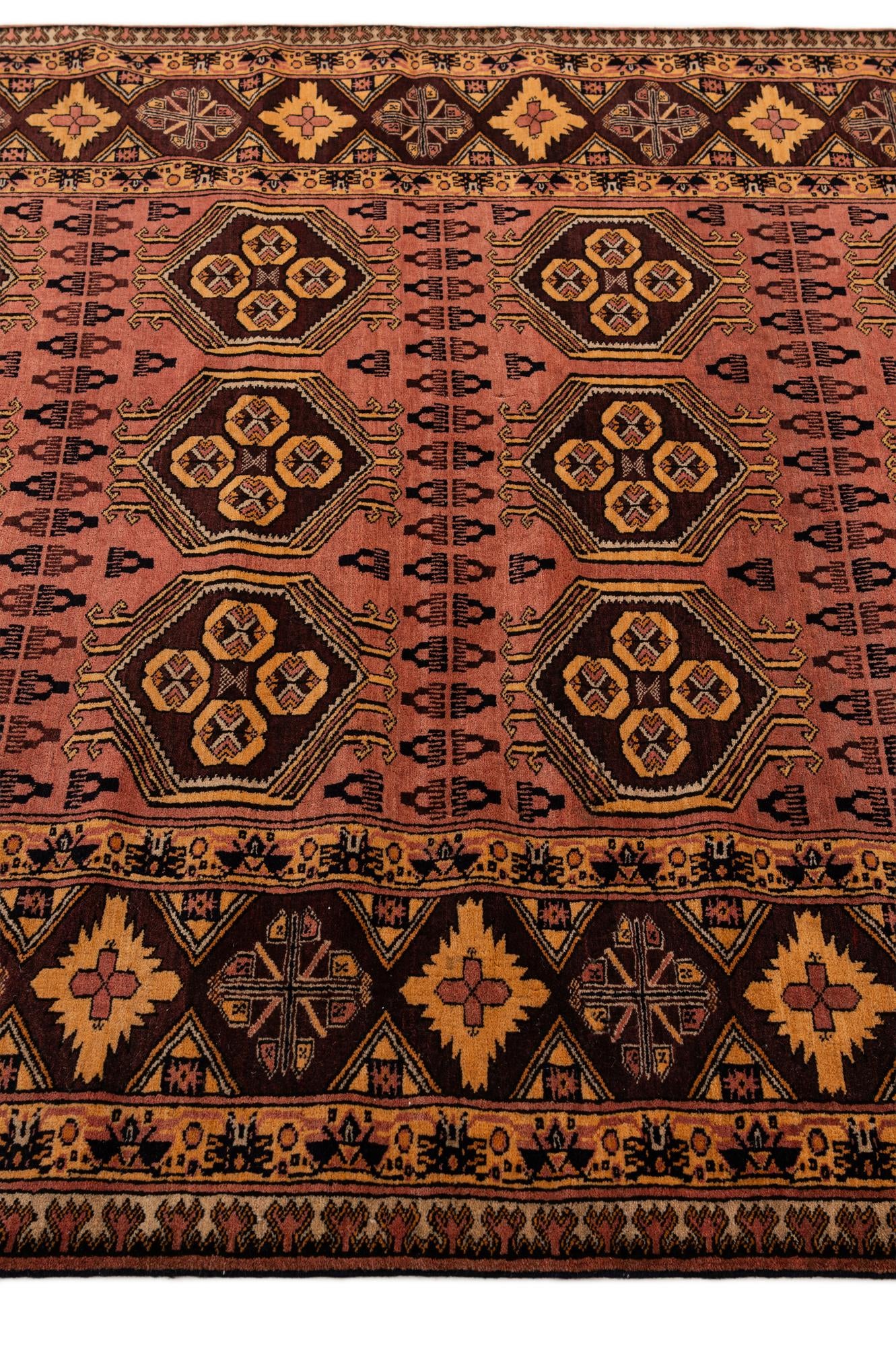 4' 11 x 6' 4 Hand Knotted Anatolian Oriental Wool Rug