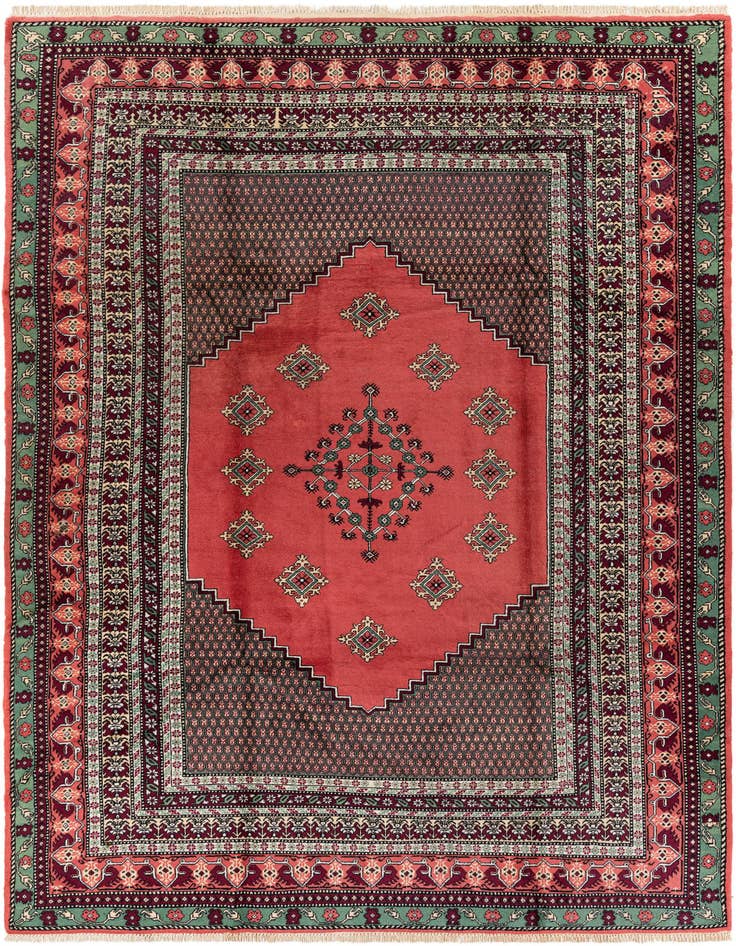 Detail image of 6' 8 x 9' 9 Hand Knotted Anatolian Wool Rug