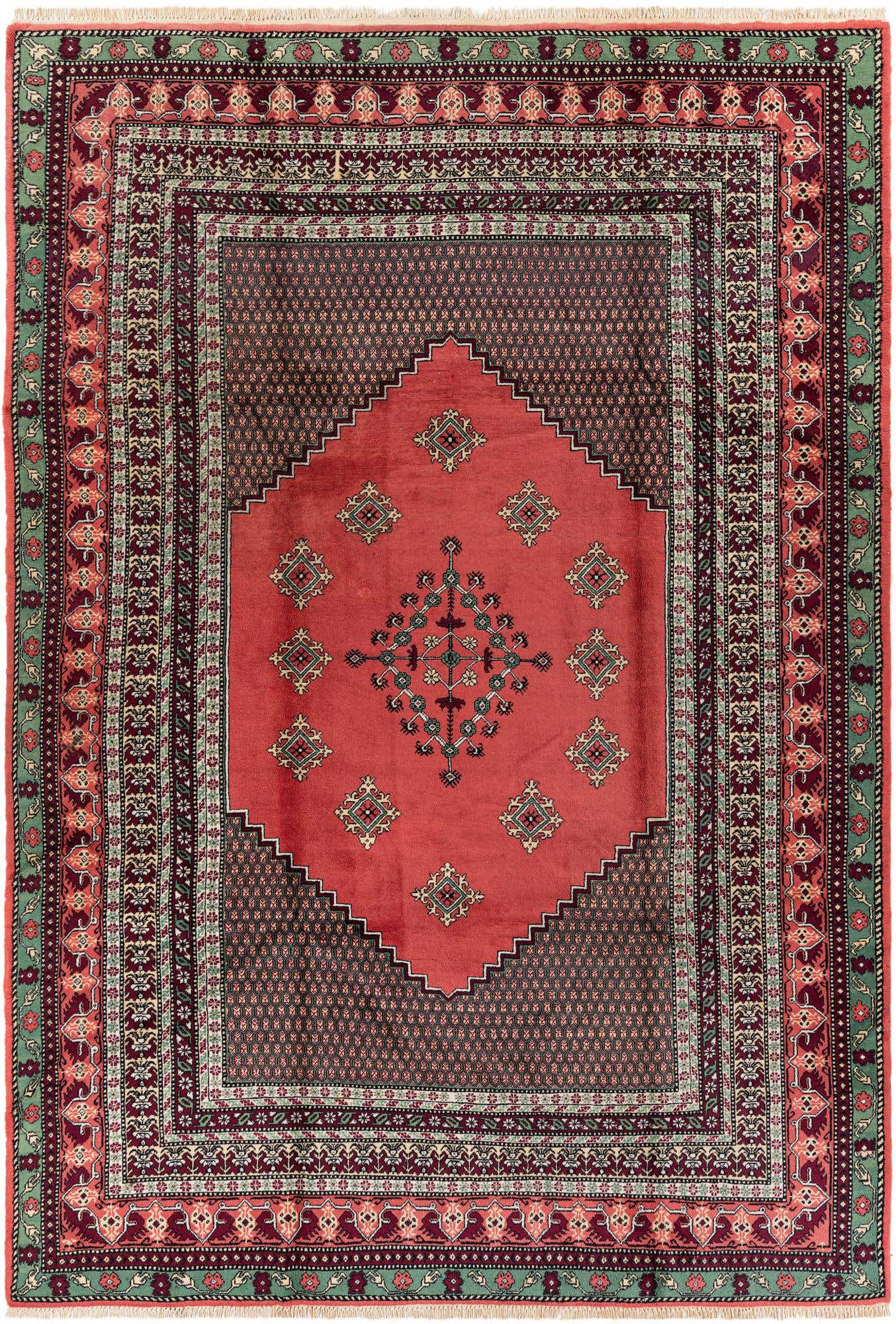 6' 8 x 9' 9 Hand Knotted Anatolian Wool Rug