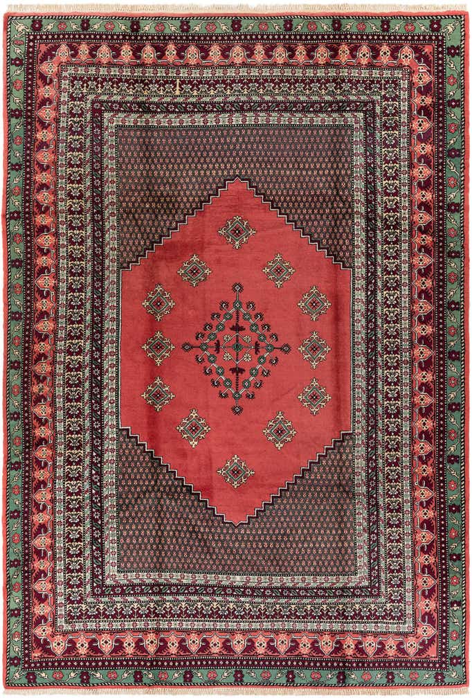 6' 8 x 9' 9 Hand Knotted Anatolian Wool Rug
