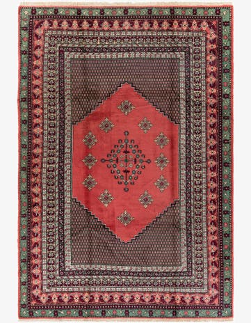 6' 8 x 9' 9 Hand Knotted Anatolian Wool Rug
