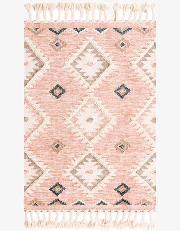 Pink Hand Woven Arizona Wool Rug