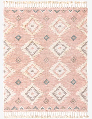 Pink Hand Woven Arizona Wool Rug