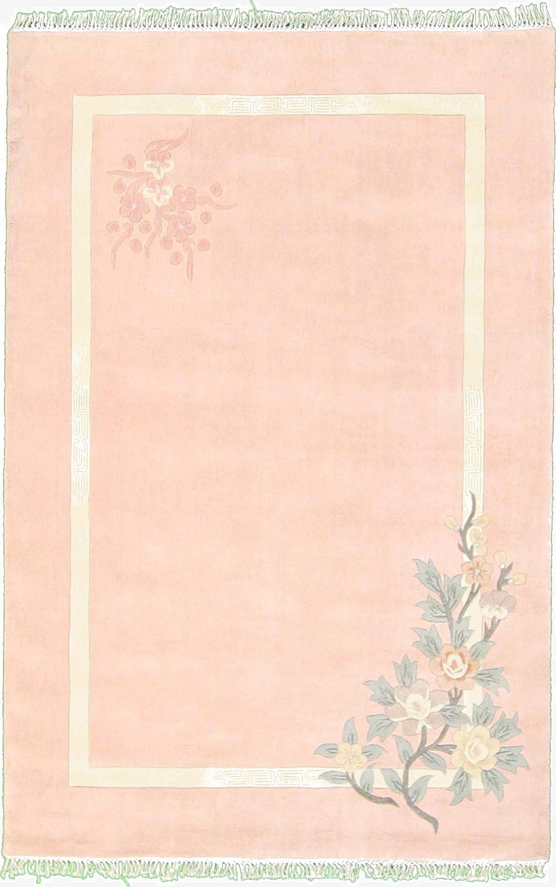 Pink Art Deco Wool Rug