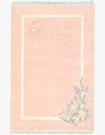 Pink Art Deco Wool Rug