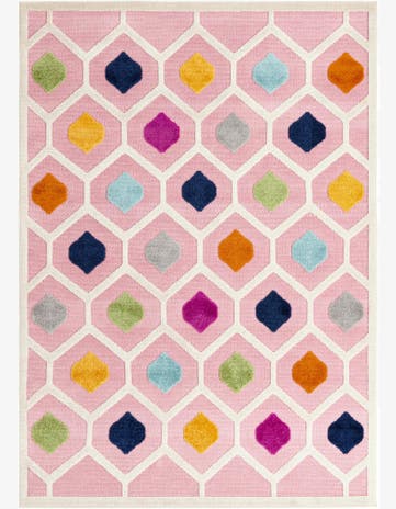 Pink Easy-Clean Aruba Indoor / Outdoor Rug