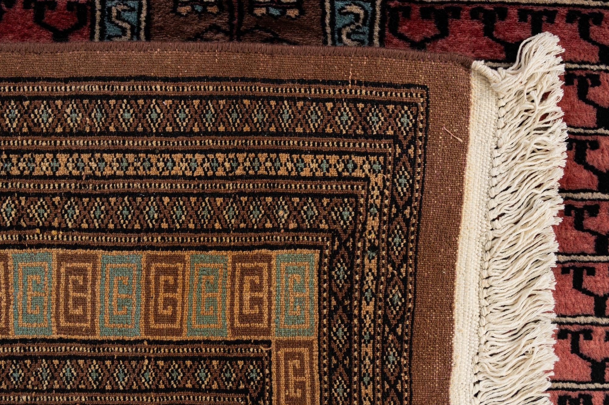 4' 3 x 5' 8 Hand Knotted Bokhara Oriental Wool Rug